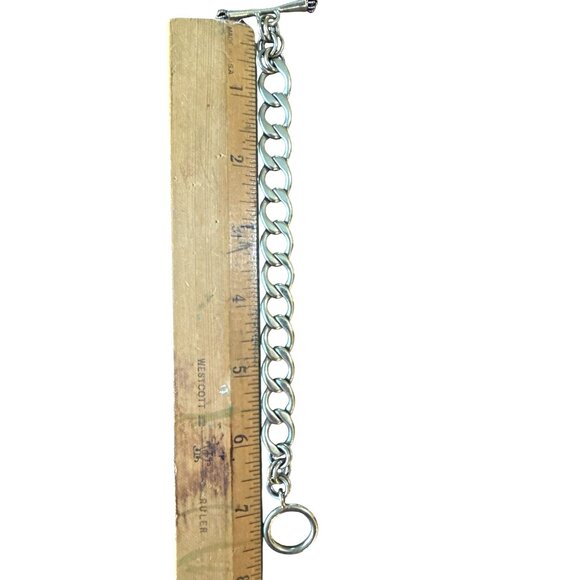 Juicy Couture Gold-Tone Chunky Chain Toggle Charm Bracelet Y2K Style - Picture 4 of 4